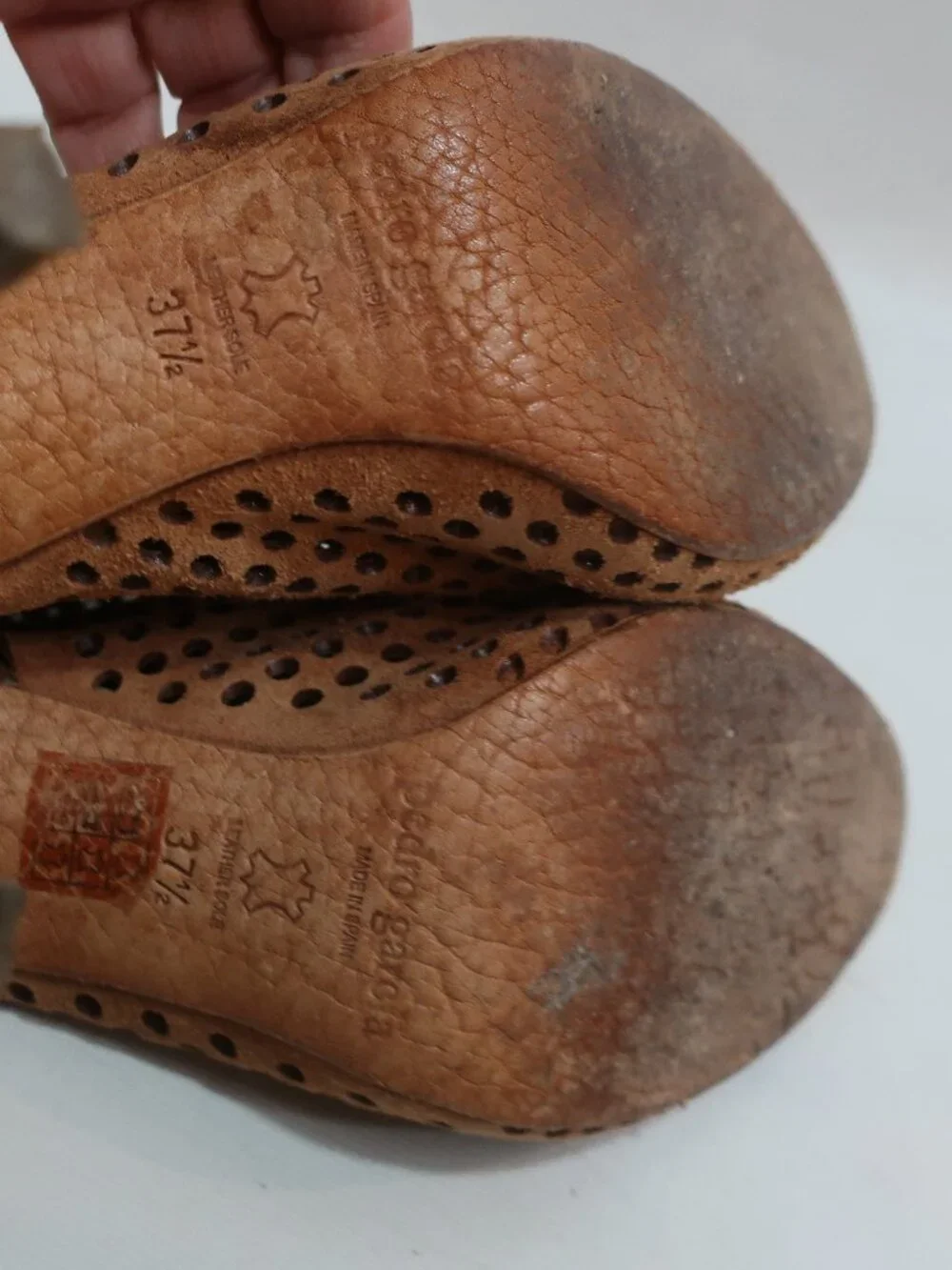 Womens Pedro Garcia Brown Sofia Perforated Suede Peep Toe Booties 37.5 US/7.5